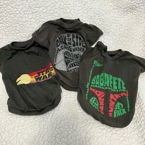 Lot of 3 Star Wars pet shirts. Size small